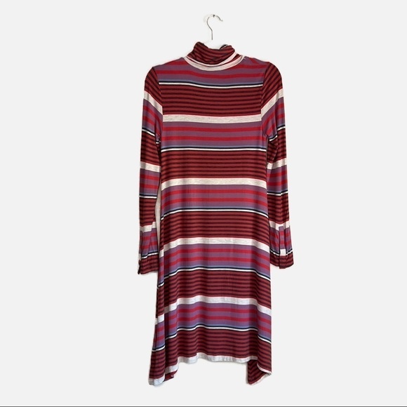 Anthropologie | Maeve Turtleneck Stripe Swing Dress Size Small - Picture 4 of 9